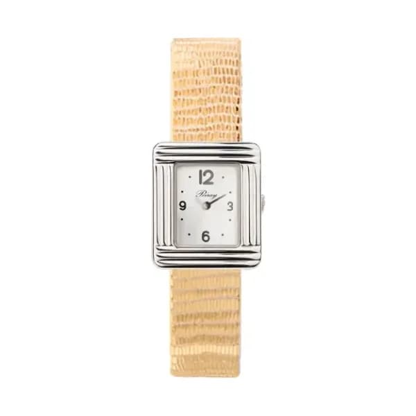Poiray Montre Poiray Ma Première Mini Acier Cadran 4CA Bracelet Chèvre Doré