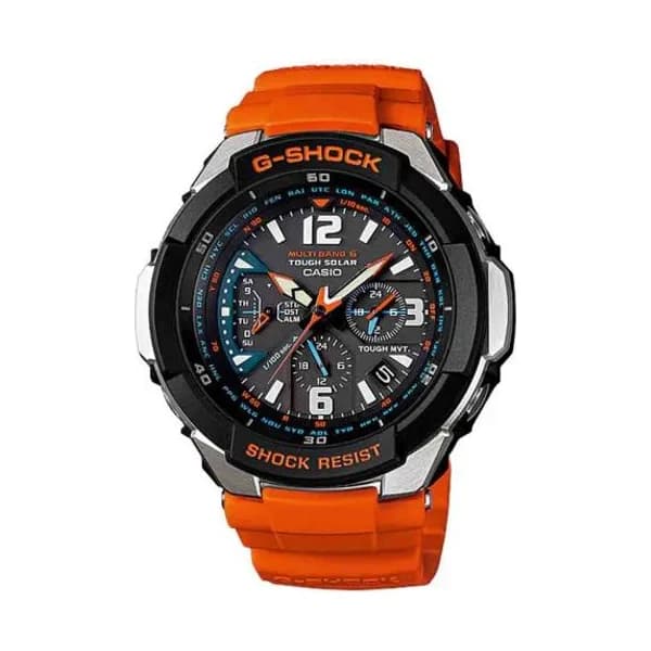 Casio Montre GShock Master of G - GravityMaster - G-Aviation Orange 52.5 × 49.8 m- GW-3000M-4A