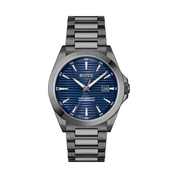 Hugo Boss Montre Boss Collection Strike en Acier et PVD Gris