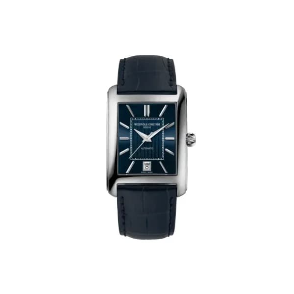 Frédérique Constant Montre Frédérique Constant Classics Carrée Automatique Automatique Cadran Bleu foncé Bracelet Cuir - FC-303N4C26