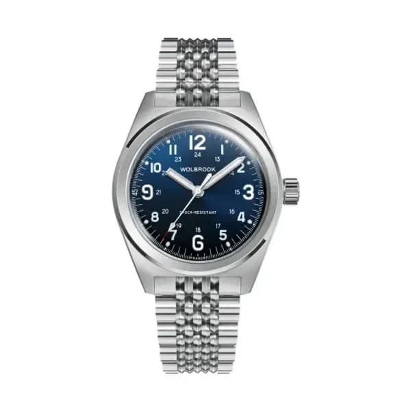 Wolbrook Montre Outrider Automatique - Bleu Sans Date 23-OA-014