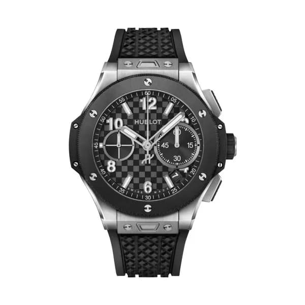 Hublot Montre Hublot Big Bang Original Unico Titanium Ceramic automatique cadran carbone bracelet caoutchouc 43 mm