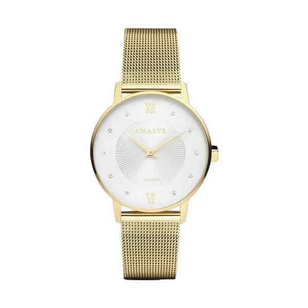 Amalys Montre Amalys Collection Baker en Acier et PVD Doré