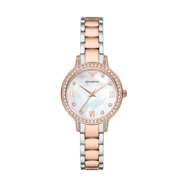 Emporio Armani Montre quartz Femme Emporio Armani Nacre blanche