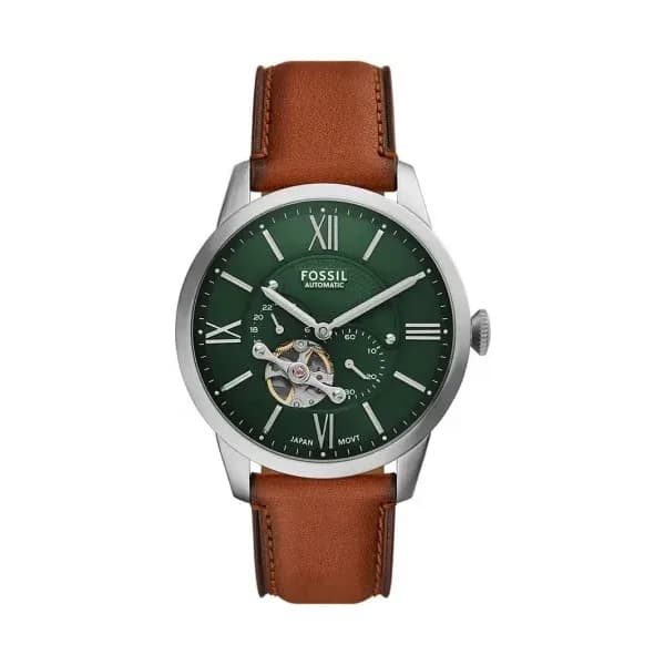 Fossil Montre Automatique Fossil Collection Townsman en Cuir Marron