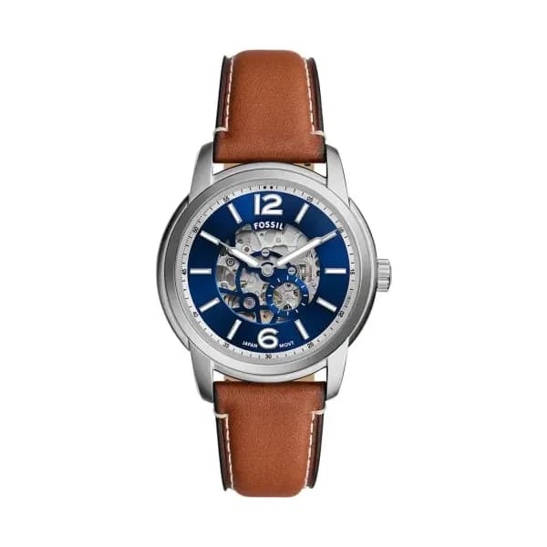 Fossil Montre Automatique Fossil Collection Heritage en Cuir Marron