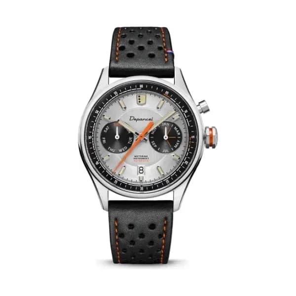 Depancel Montre Depancel Autosport Cadran Silver Bracelet Racing Noir Orange