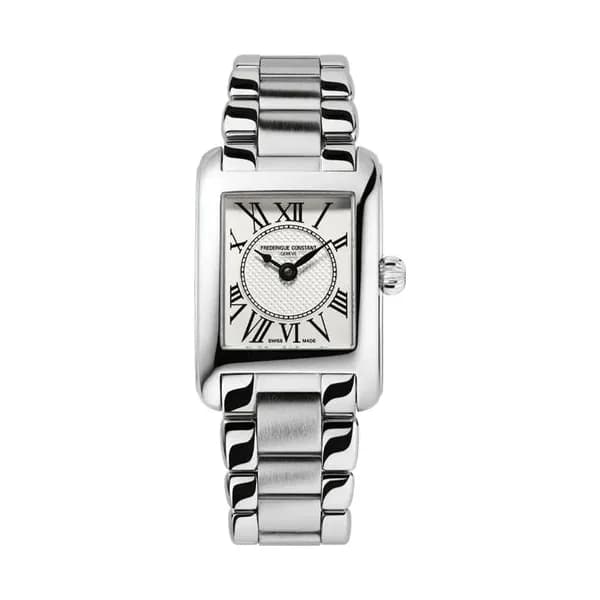 Frédérique Constant Montre Frédérique Constant Classics Carrée Ladies quartz cadran blanc bracelet acier 23 x 21 mm