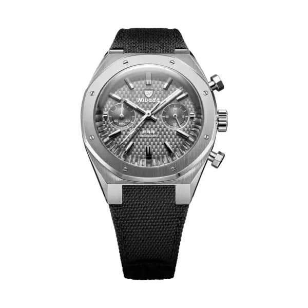 Nivada Grenchen Montre F77 Chrono Mecaquartz Grey 68001Q