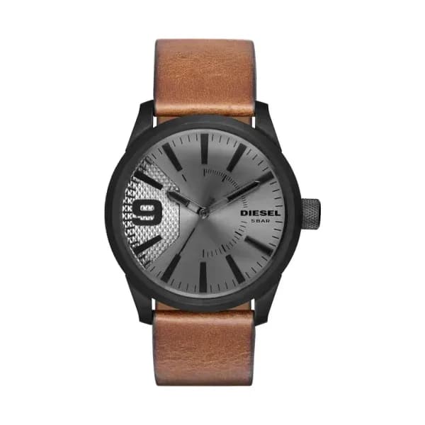 Diesel Montre Homme DIESEL en Cuir Marron Etanche