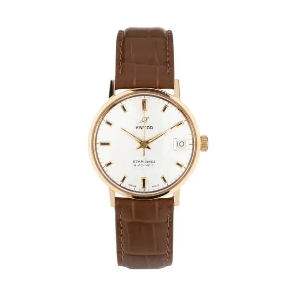 Enicar Montre Enicar automatique or rose 750 millièmes 1960s 34 mm