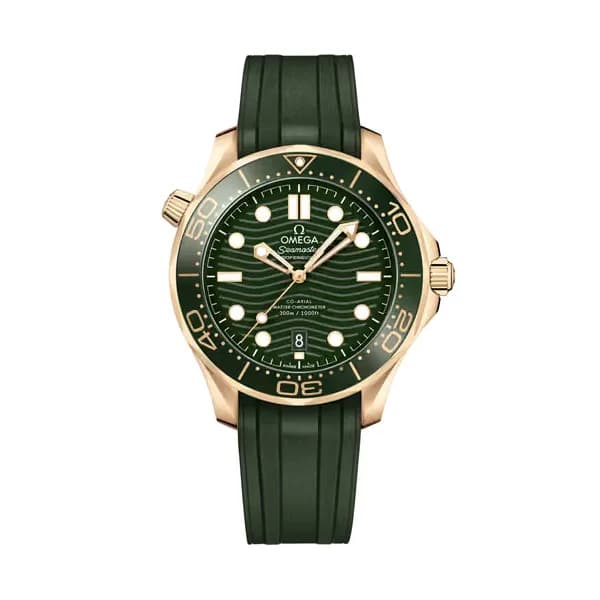 Omega Seamaster 42 mm, or Moonshine™ sur bracelet caoutchouc