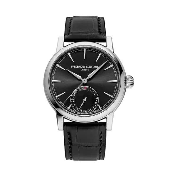 Frédérique Constant Montre Frédérique Constant Manufacture Classic Date Automatique Cadran Noir Bracelet Cuir - FC-706B3H6