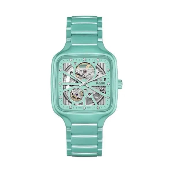 Rado Montre Rado True Square Automatic Open Heart 38mm Turquoise
