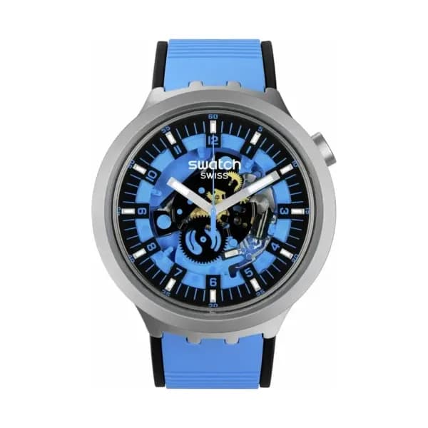 Swatch Montre quartz Homme Big Bold Irony Bleu