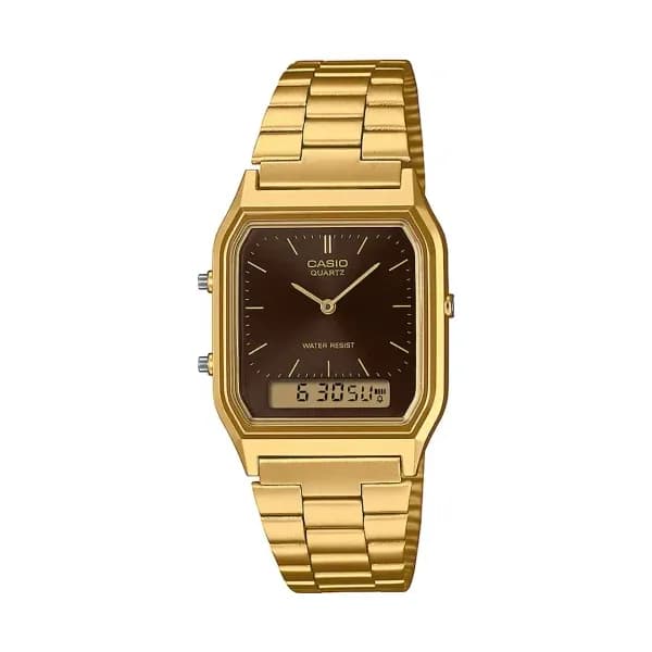 Casio Montre quartz Mixte Vintage iconic Marron