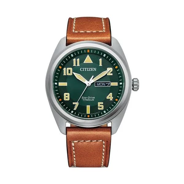 Citizen Montre Citizen Collection Super Titanium en Cuir Marron