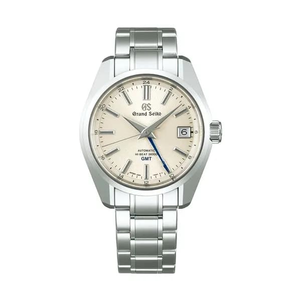 Grand Seiko Montre Grand Seiko Heritage 44GS Hi-Beat 36000 GMT Ever-Brillant Steel "Mt Iwate" cadran argenté bracelet acier 40 mm