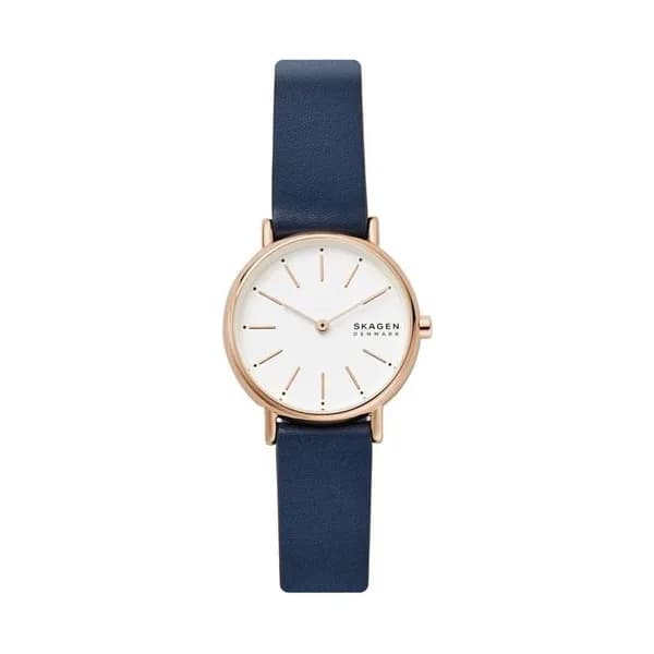 Skagen Montre Skagen en Cuir Bleu