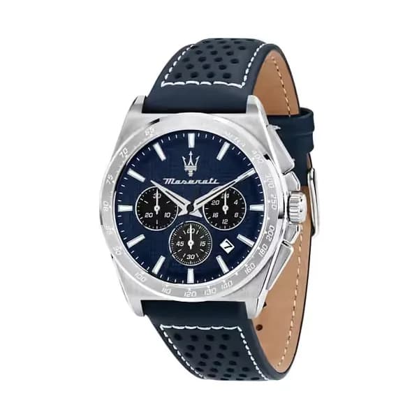 Maserati Montre Homme Maserati Cuir véritable Bleu R8871652001