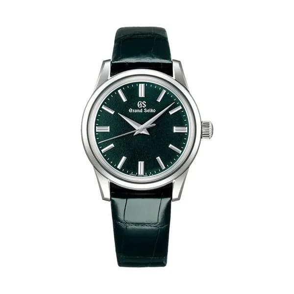 Grand Seiko Montre Grand Seiko Elegance mécanique "Byōka" cadran vert bracelet cuir vert 37,3 mm
