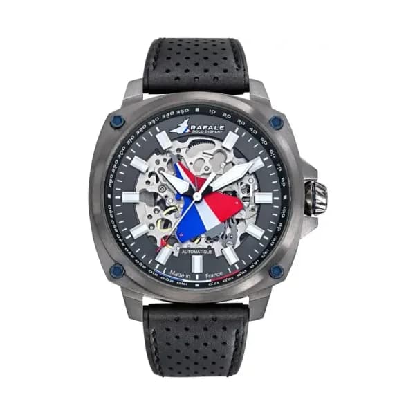 Patrouille de France Montre Rafale Solo Display PILOTE Automatique Cuir Noir 666037