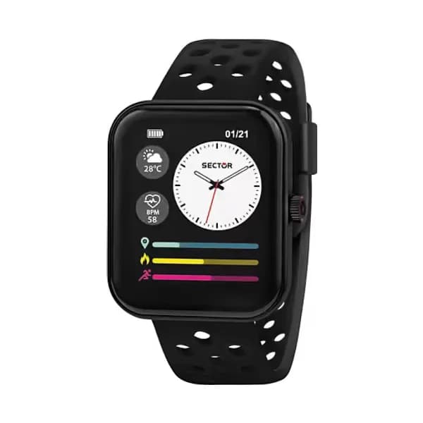 Sector Montre Connectée Mixte SECTOR en Silicone Noir