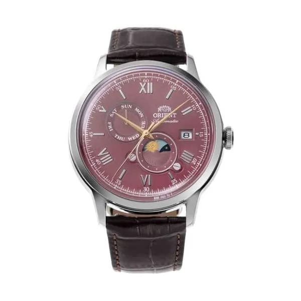 Orient Montre Orient Bambino Sun & Moon Automatique - 40,5 mm- Cadran Rouge - RA-AK0807R