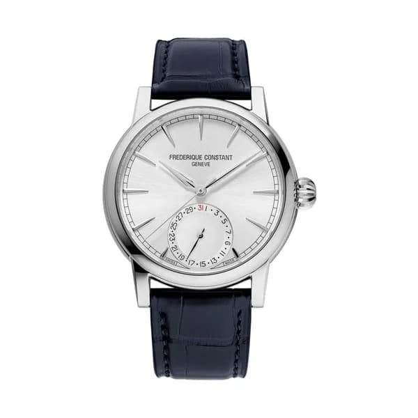 Frédérique Constant Montre Frédérique Constant Manufacture Classic Date Automatique Cadran Argent Bracelet Cuir - FC-706S3H6