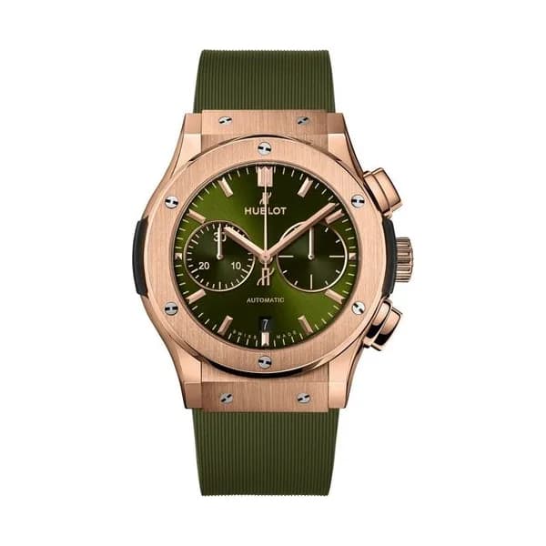 Hublot Chronograph King Gold Green