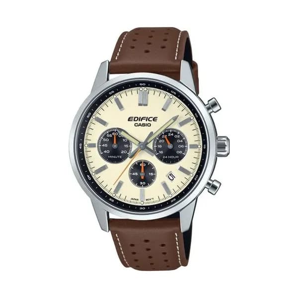 Casio Edifice Montre Casio Collection Edifice en Cuir Marron