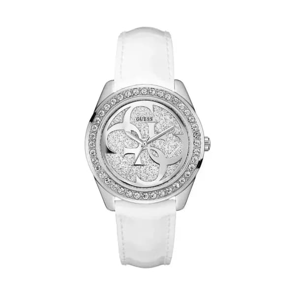 Guess Montre Femme GUESS en Cuir Blanc Etanche