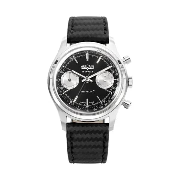 Vulcain Chronograph Noir et Argent- 38MM
