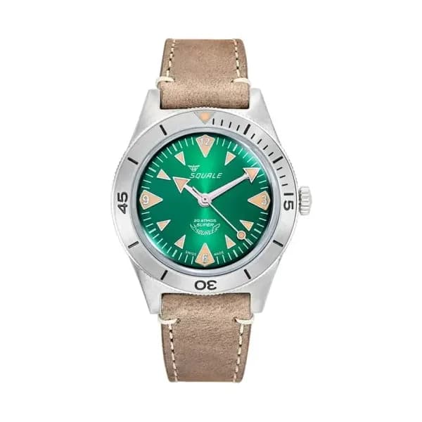 Squale Montre Super-Squale Big Arrows Green Leather SUPERSSAGR.PTO