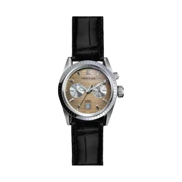 March LA.B Montre March LA.B Agenda Supra Automatique Cadran Shelter Alligator Noir