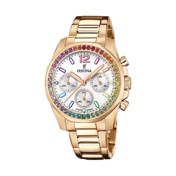 Festina Montre Femme Festina Boyfriend Collection en Acier Rose