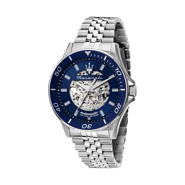Maserati Montre Automatique Maserati Collection Sfida en Acier Argenté