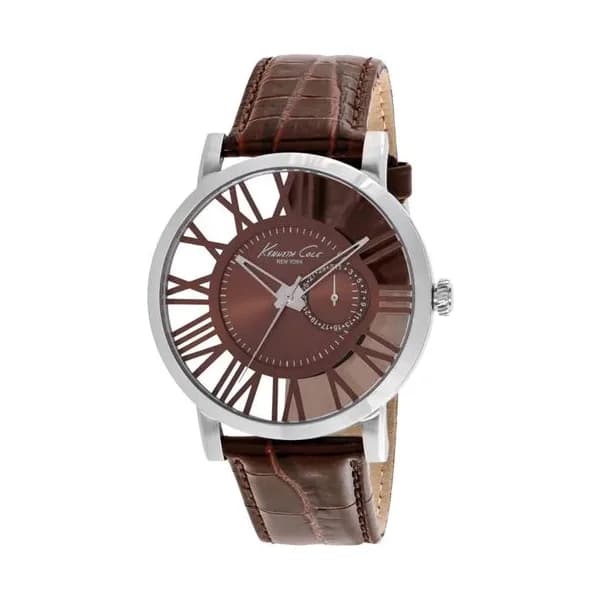 Kenneth Cole Montre Kenneth Cole Collection Transparency en Cuir Marron