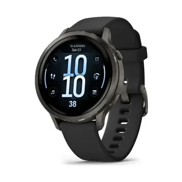 Garmin Montre Garmin Venu 4 - 41 mm Gray bracelet Silicone Noir