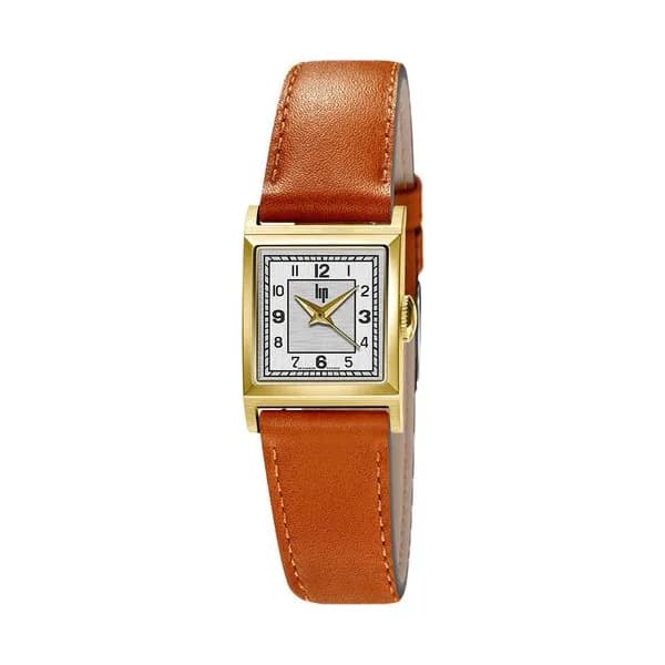 Lip Montre Lip C18 - Femme - cadran doré soleillé- - acier doré 316 L poli et brossé - 671623