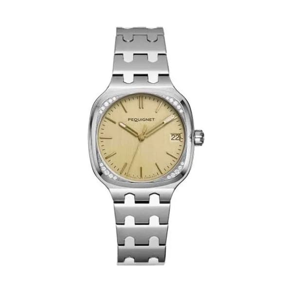 Pequignet Montre Pequignet Manufacture Concorde 20 Diamants - 36mm Automatique Cadran Champagne - 9046429