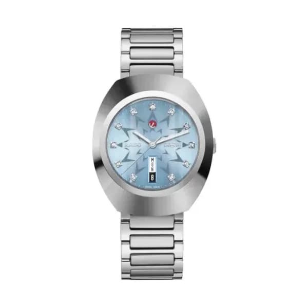 Rado Montre Rado DiaStar Original Automatique 38mm Cadran Bleu Glacier Index Diamants