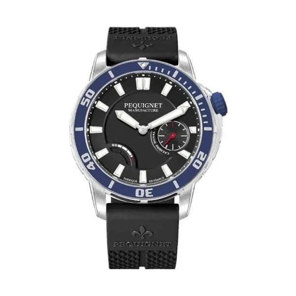 Pequignet Montre Pequignet Royale 300 Automatique Cadran Noir - 9051443-Silicone