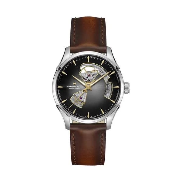 Hamilton Montre Automatique Hamilton Collection Jazzmaster en Cuir Marron