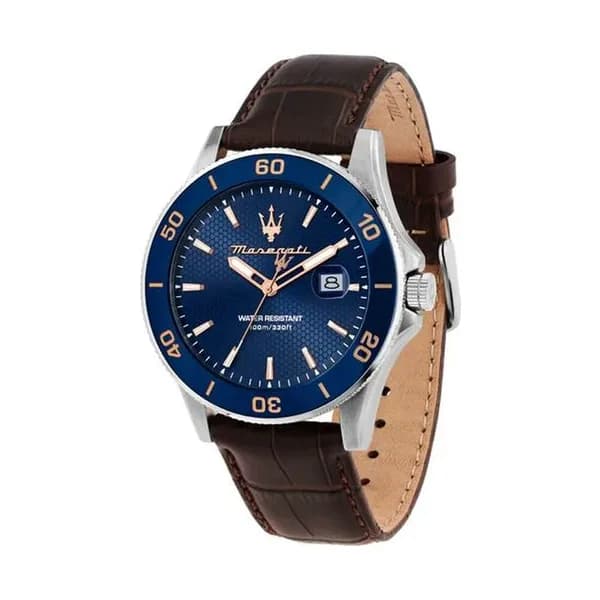 Maserati Montre Maserati Collection Competizione en Cuir Marron