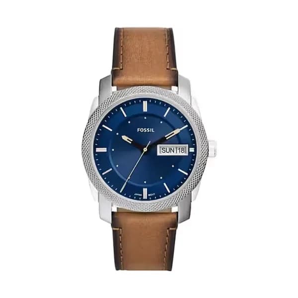 Fossil Montre Homme FOSSIL MACHINE en Cuir Eco-responsable Marron