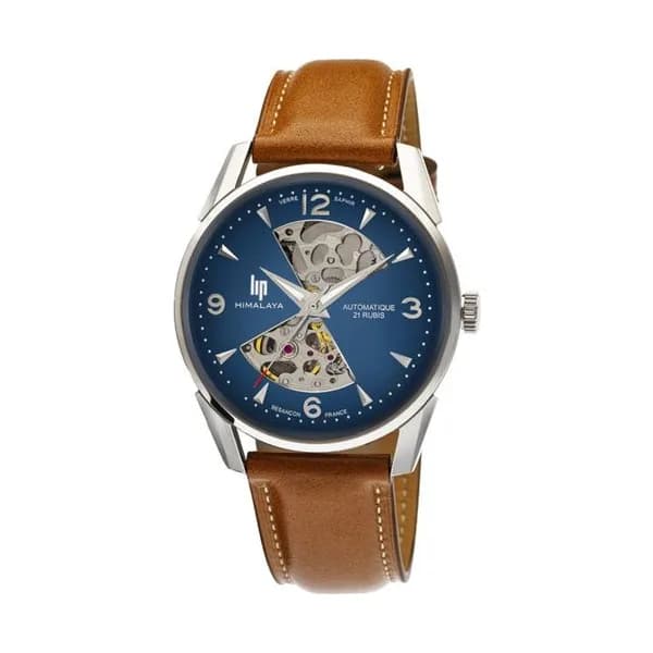 Lip Montre Lip Himalaya Sablier - Homme - cadran Bleu- 40 mm - Acier inoxydable - 671575