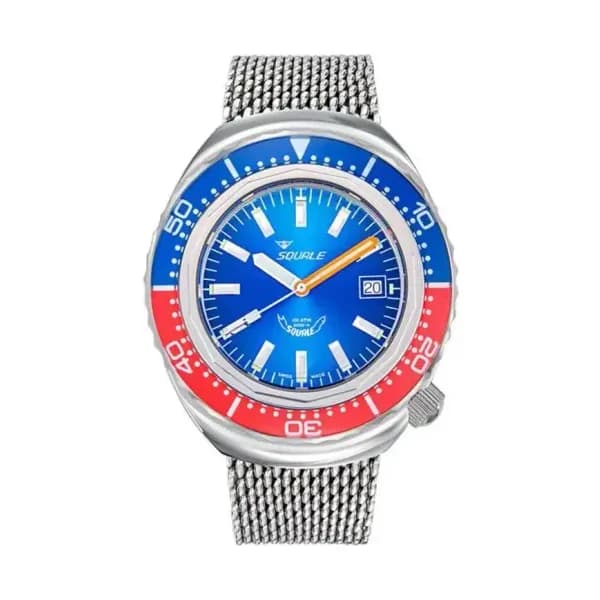Squale Montre 2002 Blue-Red 2002.SS.BLR.BL.ME22