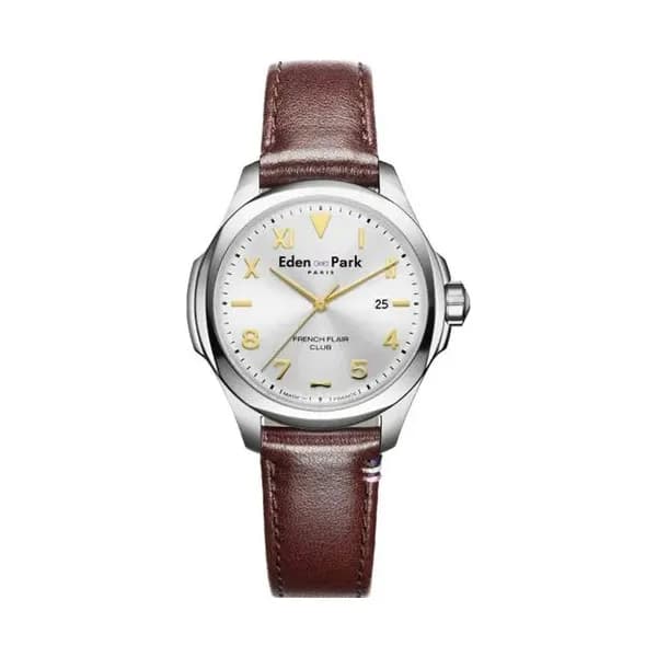 Eden Park Montre Eden Park Collection Club en Cuir Marron