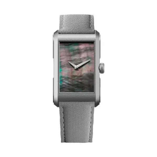 Corniche Montre Visionnaire Sandblasted Steel with Mother of Pearl Dial
